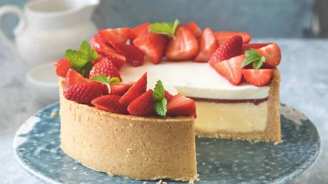 Dvojitý pečený nepečený cheesecake
