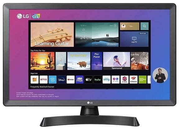 Televizor SMART TV LG 24TQ510 24 PALCŮ LED 2xHDMI USB WiFi BLUETOOTH DVB-T2 HEVC PILOT