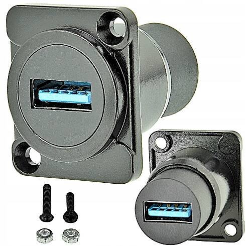 Zásuvka USB 3.0 typ A na zabudovanie, montážna tabuľa na panel V1U Počet kusov v sade 1 ks