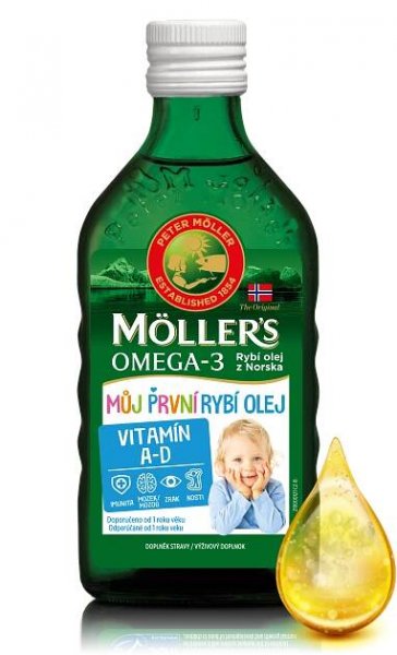 Möller's Omega 3 Můj první rybí olej 250 ml