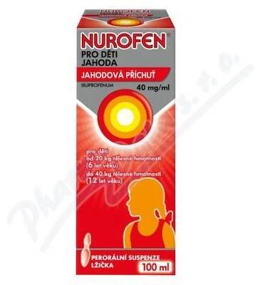 NUROFEN PRO DĚTI JAHODA POR 40MG/ML POR SUS 100ML