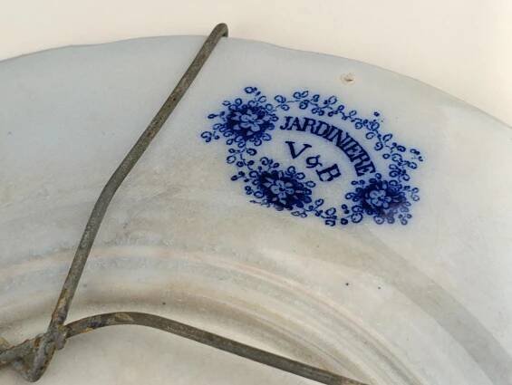 starý porcelánový talíř Jardiniere kobalt modrotisk Villeroy Boch | Aukro