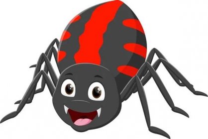 Vektorové ilustrace kreslené vtipné Spider izolovaných na bílém pozadí — Ilustrace