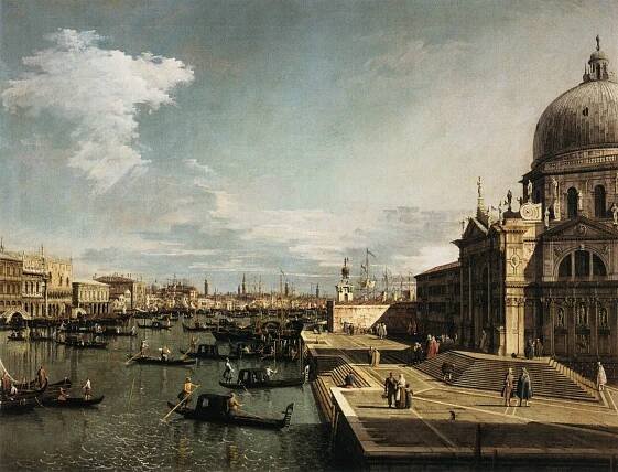 A copy by Bernardo Bellotto in the Louvre, is sometimes confused with this work