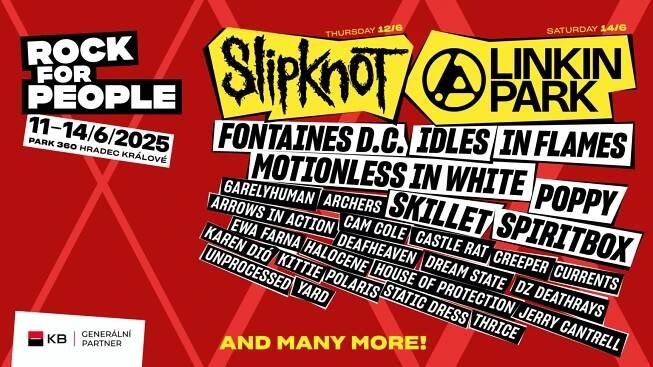 Linkin Park míří na Rock for People! 30. ročník festivalu přivítá i Slipknot nebo Fontaines D.C.