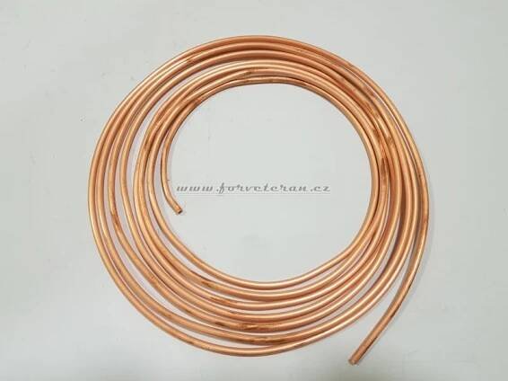 Brzdová trubka měděná Cu 4,76mm 10m