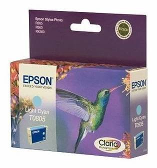 Inkoustová náplň Epson T0805, 7,4 ml - světle azurová | eberry.cz