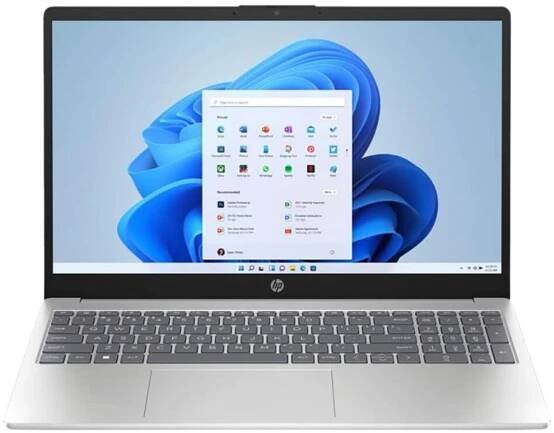 Notebook HP 15-fd0603nc + Microsoft 365 pro jednotlivce (BD2F1EA#BCM) stříbrný/bílý
