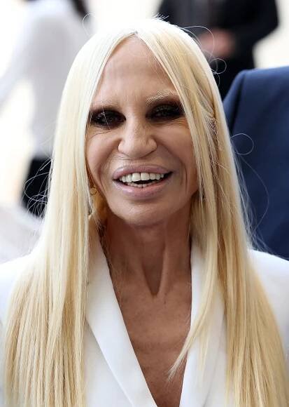 Donatella Versace attends the Anna Wintour Costume Center Grand Opening at Metropolitan Museum of Art on May 5, 2014