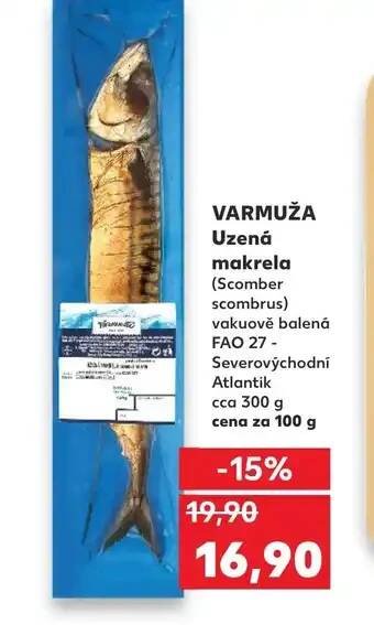 Kaufland VARMUŽA Uzená makrela nabídka
