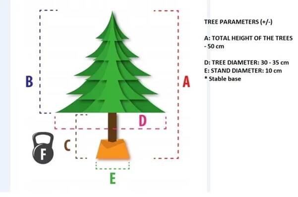 Umělý vánoční stromek malý dekorativní zelený 50cm Premium