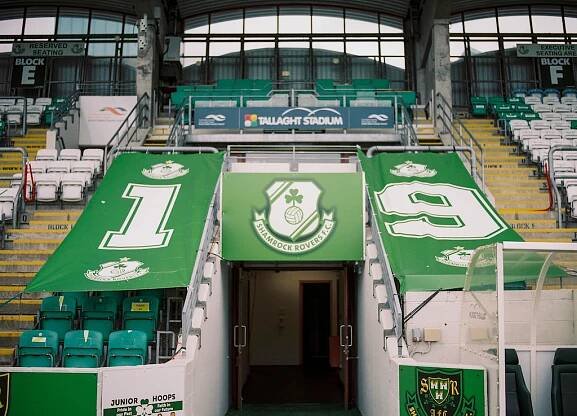 Shamrock Rovers football club fans by Jon Daczkowski