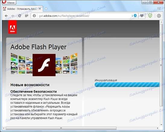 Stažení instalačního souboru pro plug-in Adobe Flash Player pro prohlížeč Opera