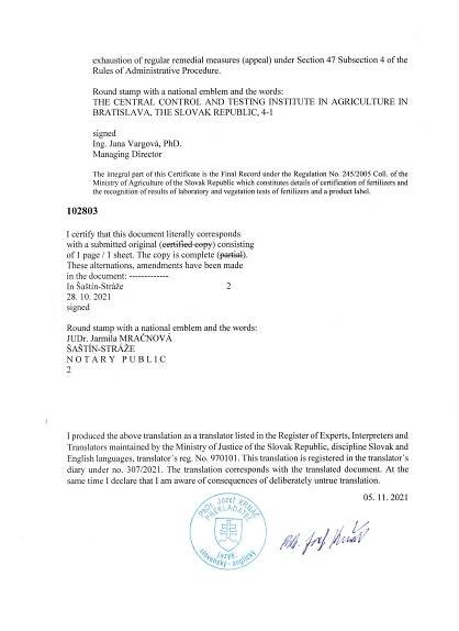 Certificate AZORHIZ 3