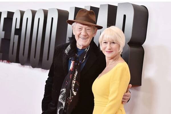 Ian McKellen and Helen Mirren attend "The Good Liar" New York premiere on November 06, 2019 in New York City