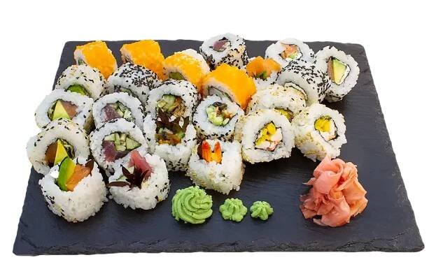 Sushi set with only californie rolls