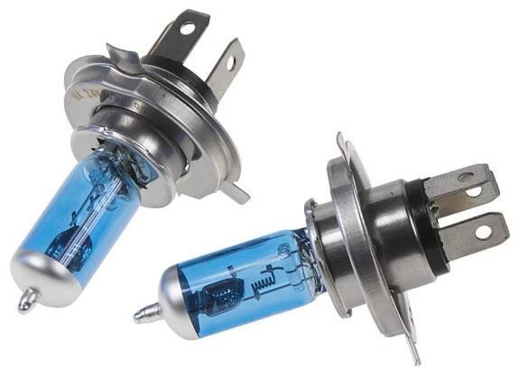 Halogen. žárovka 24V s paticí H4, Blue white 4300K, 75/70W