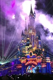 Firework show at Disneyland Paris