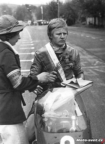 František Janoušek, 250ccm P-JMK, za Výstavištěm 1977