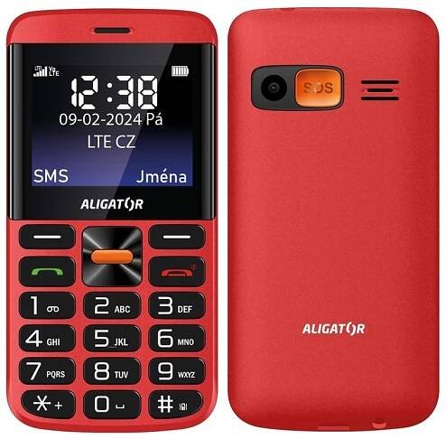 Mobilní telefon Aligator A910 4G Senior (A910R) červený - s kosmetickou… | DATART