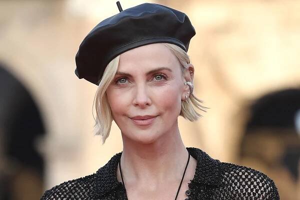 Charlize Theron attends the Fast X film premiere, the tenth film in the Fast & Furious Saga, at Colosseum in Rome