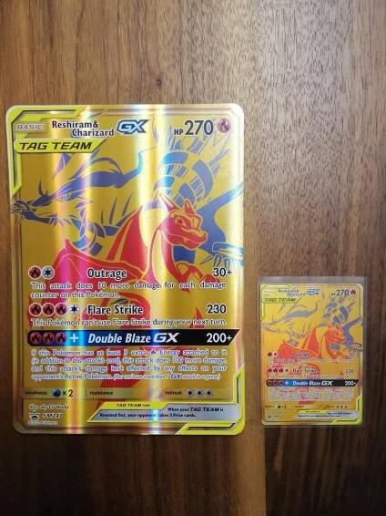 Pokémon - zlaté promo karty Charizard&Reshiram  - Zábava