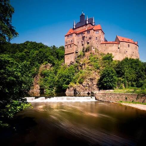 Kriebstein castle, Saxony, Germany stock photos