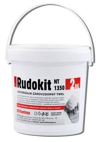 Lepidlo Rudokit NT 1350, žáruvzdorný tmel, 2kg, odolnost do 1350 °C