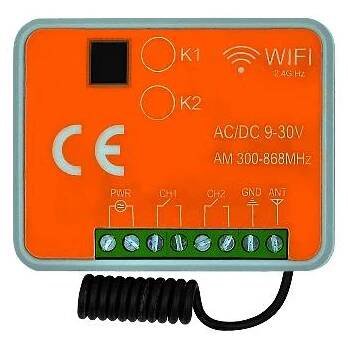 MKF-GATE-REC18i WiFi multifrekvenční RF přijímač 300 - 868,35 MHz