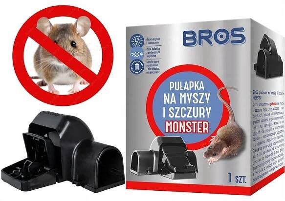 BROS PAST NA POTKANY A MYŠI HLODAVCI MONSTER OBOUSTRANNÁ BEZ NÁSTRAH