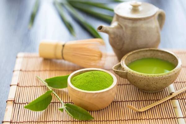 Sada organické zelený čaj Matcha obřadu — Stock obrázek