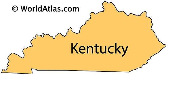 Secondary Outline Map of Kentucky