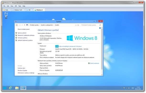 test výkonu s 2 jádra CPU a 3GB RAM