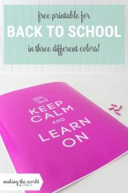 Back to School Printable Keep Calm and Learn On