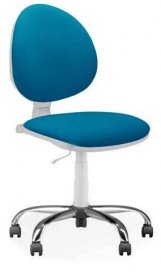 Laboratorní židle SMART, nízká, bez područek, látka modrá