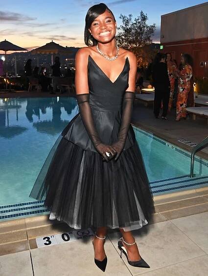 Saniyya Sidney attends the 15th Annual Women In Film Oscar Nominees Party presented by Max Mara, Charlotte Tilbury Beauty, and Heineken at Bar Lis on March 25, 2022 in Los Angeles, California.