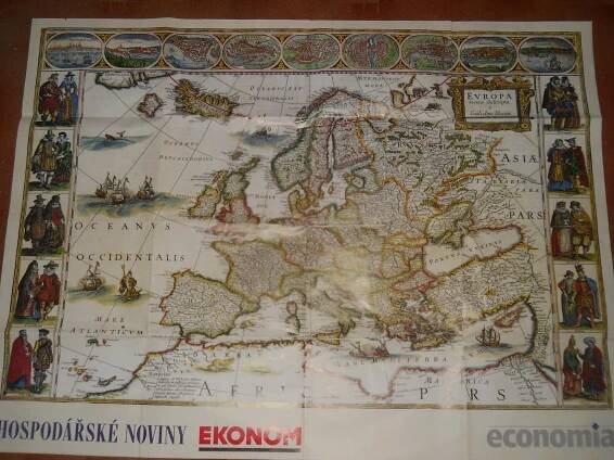 Mapa historické Evropy.