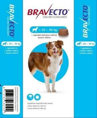 Bravecto 1000 mg žvýkací tablety pro velké psy 1 ks