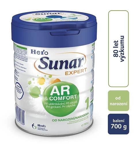 SUNAR Expert AR+Comfort 1 počáteční kojenecké mléko při ublinkávání, zácpě a kolikách 700 g | feedo.cz