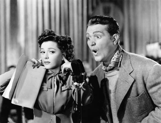 WHISTLING IN THE DARK, from left: Ann Rutherford, Red Skelton, 1941