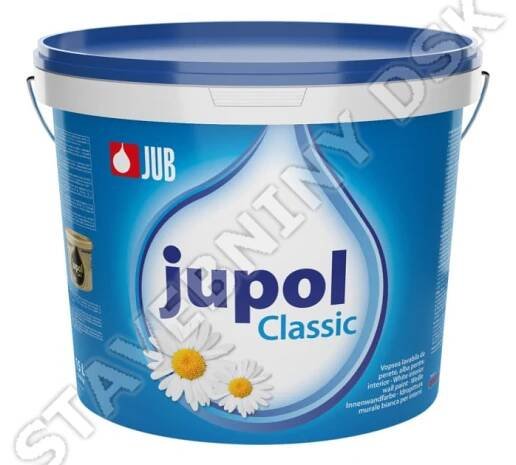 Jupol Classic 15l bílá interiérová otěruvzdorná barva