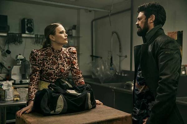 Katia Winter as Little Nina and Karl Urban as Billy Butcher on 'The Boys'.