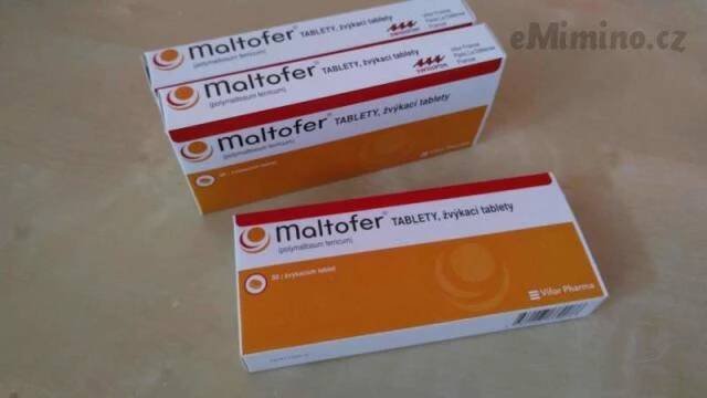 Maltofer tablety, železo, 150 Kč - bazar, prodej - eMimino.cz