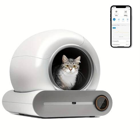 Automatic Cat Litter Box, * Litter Mat, Suitable For 1-*, 65l+9l Large Capacity Cleaning Robot