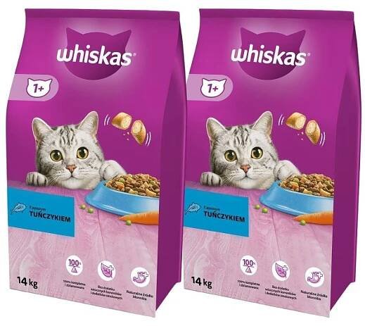 Whiskas Adult tuňák 2 x 14 kg