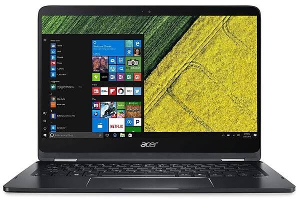 Notebook Acer Spin 7 14, i7-7Y75, 8GB, 256SSD, W10P černý