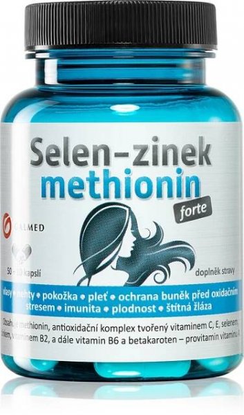Galmed Selen + Zinek + Methionin Forte kapsle pro vlasy, nehty a pokožku