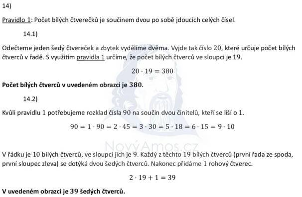 Přijímací test z matematiky na střední školy pro osmileté obory 2023-1. náhradní termín - řešení úlohy 14