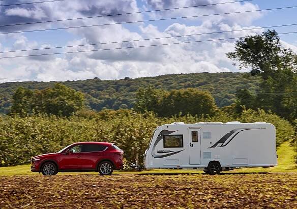 photo of a caravan in woods
