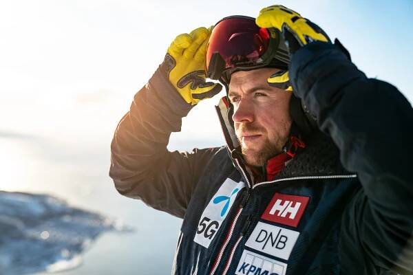 Aleksander Aamodt Kilde for Helly Hansen & the Norwegian Alpine Ski Team. Shoot with Field productions in Narvik.